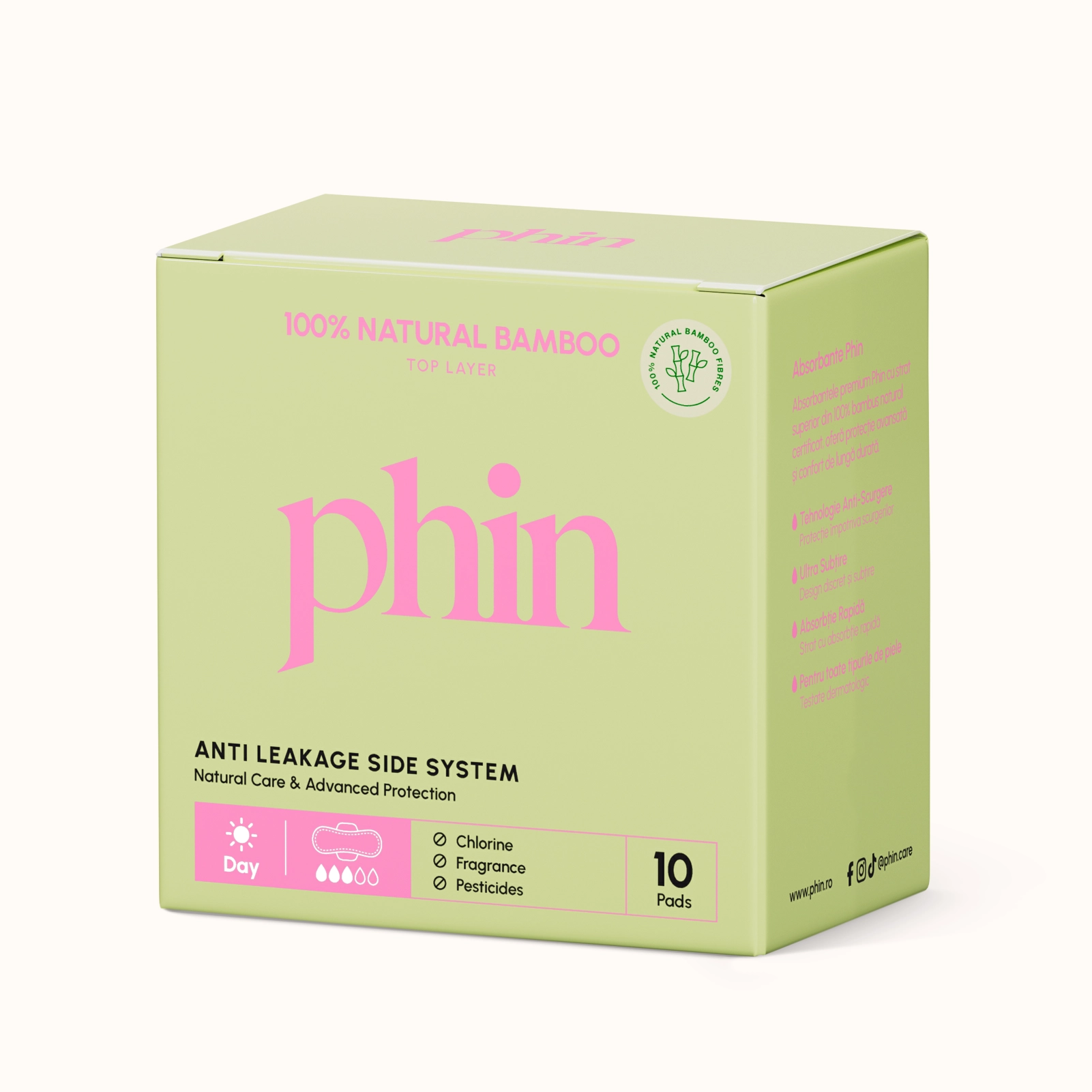 absorbante-bambus-phin Absorbante de zi cu fibre de Bambus - imagine 1