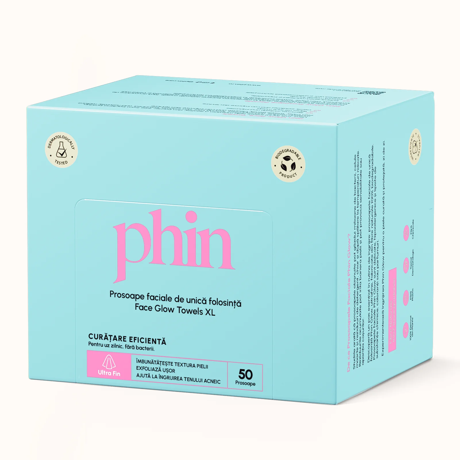 prosoape faciale 2026-50buc Prosoape faciale Glow XL 50 - imagine 1
